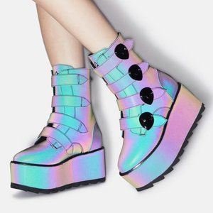 Alien Reflective Platform Boots